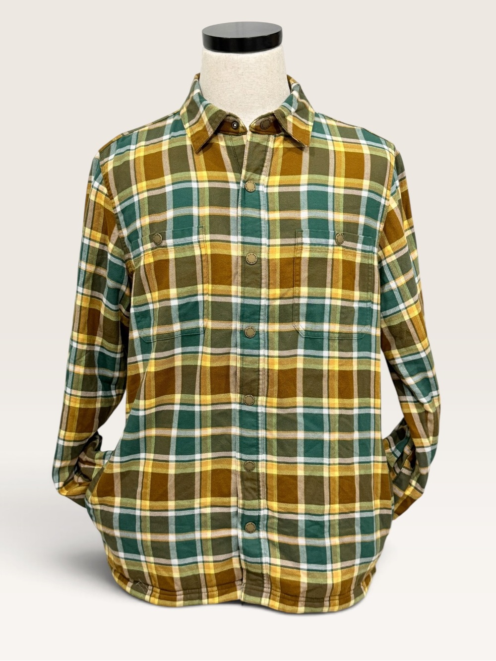 LL Bean Men's Medium Fleece Lined Flannel Shirt Traditional Fit Allspice NWT - Picture 7 of 14